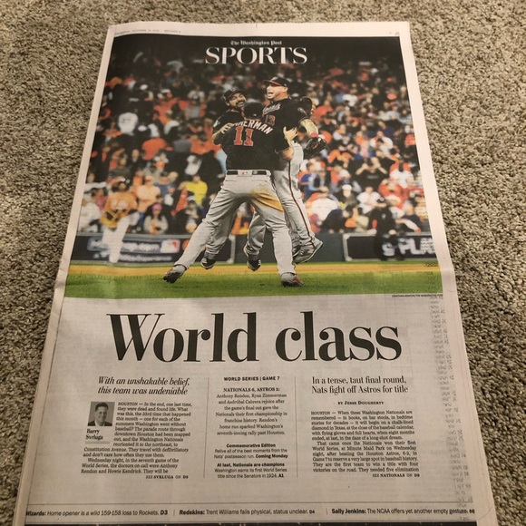 Copy of Washington Post Celebrating Washington Nationals World Series Win - Picture 6 of 8